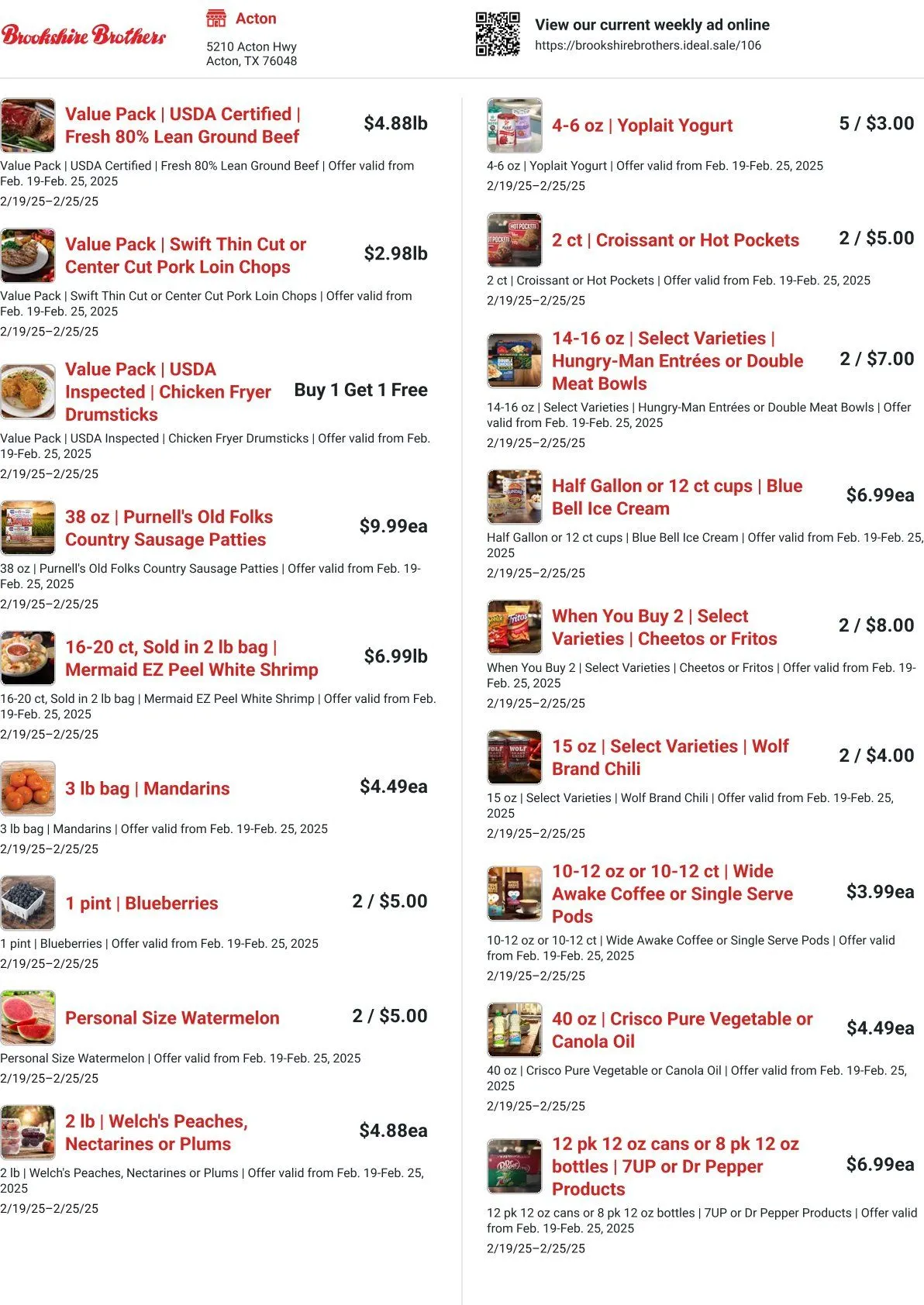 Weekly ad Brookshire Brothers Sales from February 19 to February 25 2025 - Page 