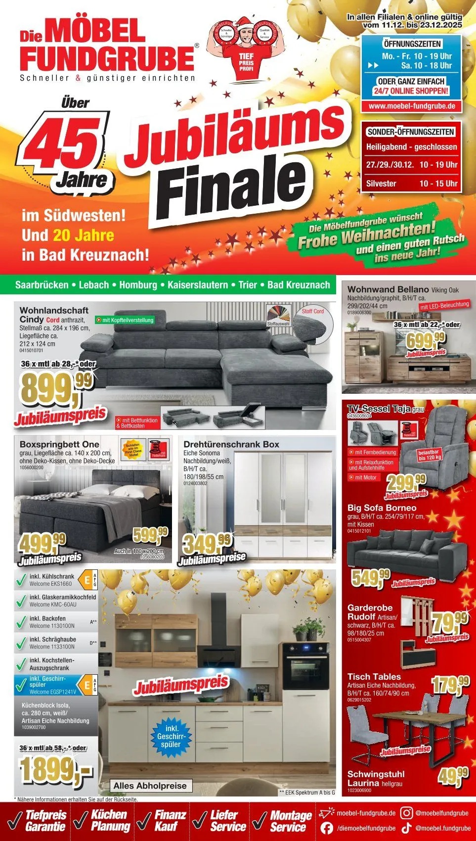 Möbelfundgrube Angebote von 11. Dezember bis 23. Dezember 2025 - Prospekt seite 1