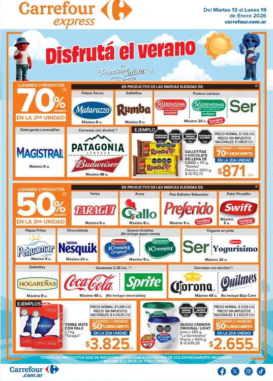 Ofertas de Ofertas Carrefour Express 13 de enero al 19 de enero 2026 - Página 1 del catálogo