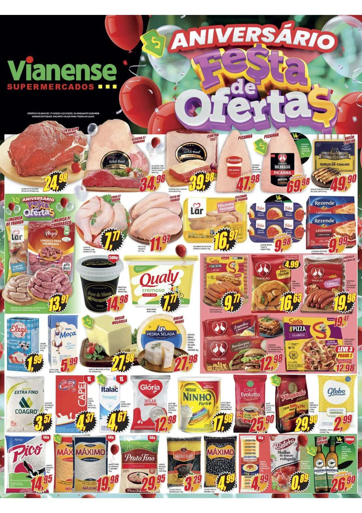 Encarte de Folhetos Vianense Supermercados 17 de outubro até 22 de outubro 2025 - Pagina