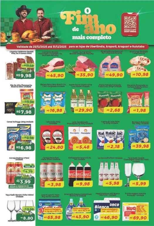 Encarte de  Folhetos Mart Minas  26 de dezembro até 31 de dezembro 2025 - Pagina 1