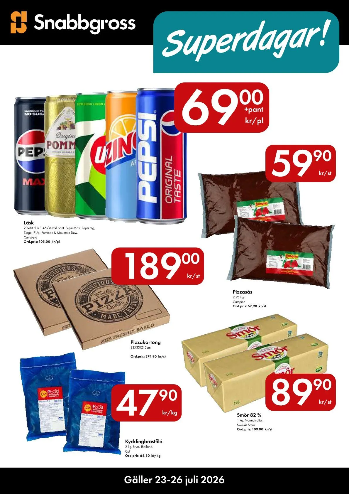 Senaste Axfood Snabbgross från 23 juli till 26 juli 2026 - Reklamblad sidor 