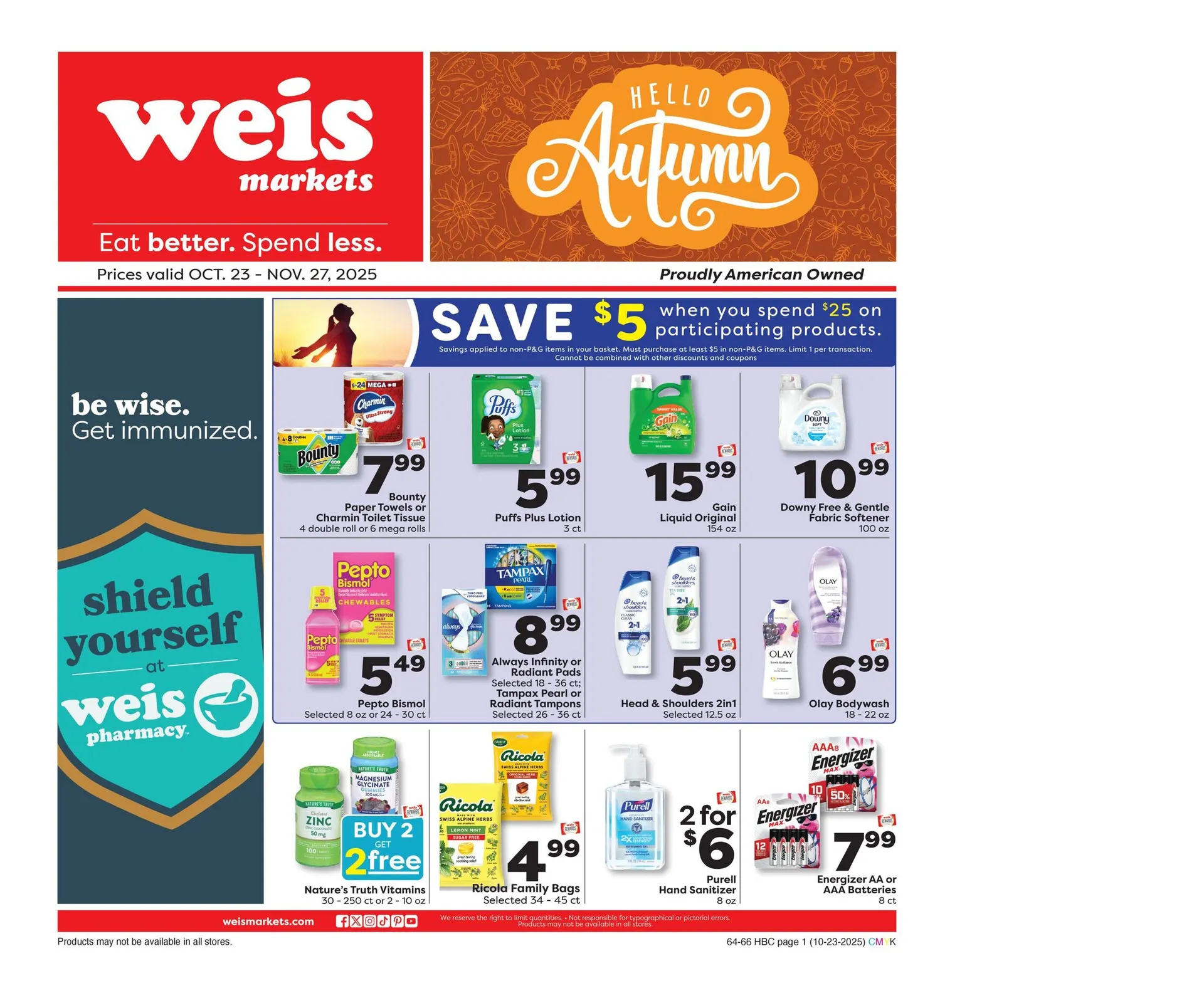 Weekly ad Weis weekly ads from October 23 to November 27 2025 - Page 1