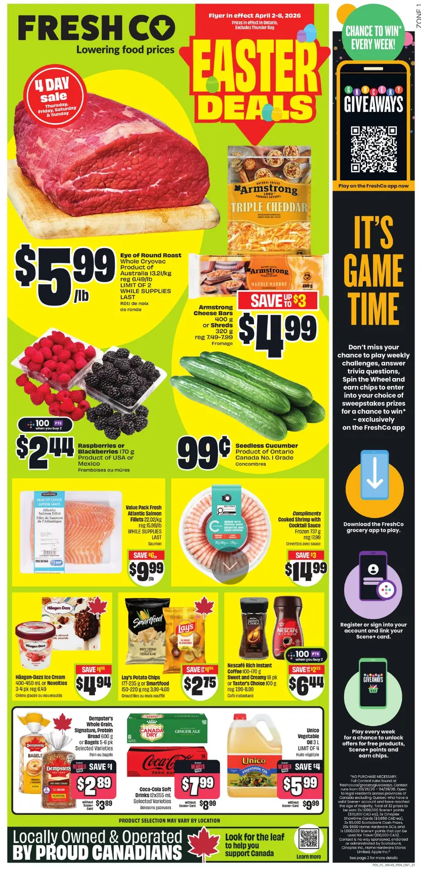 FreshCo. Sales from April 2 to April 8 2026 - flyer page 1