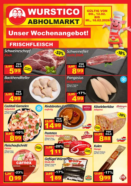 Prospekt Wurstico  von 12. Februar bis 18. Februar 2026 - Flugblätt seite  