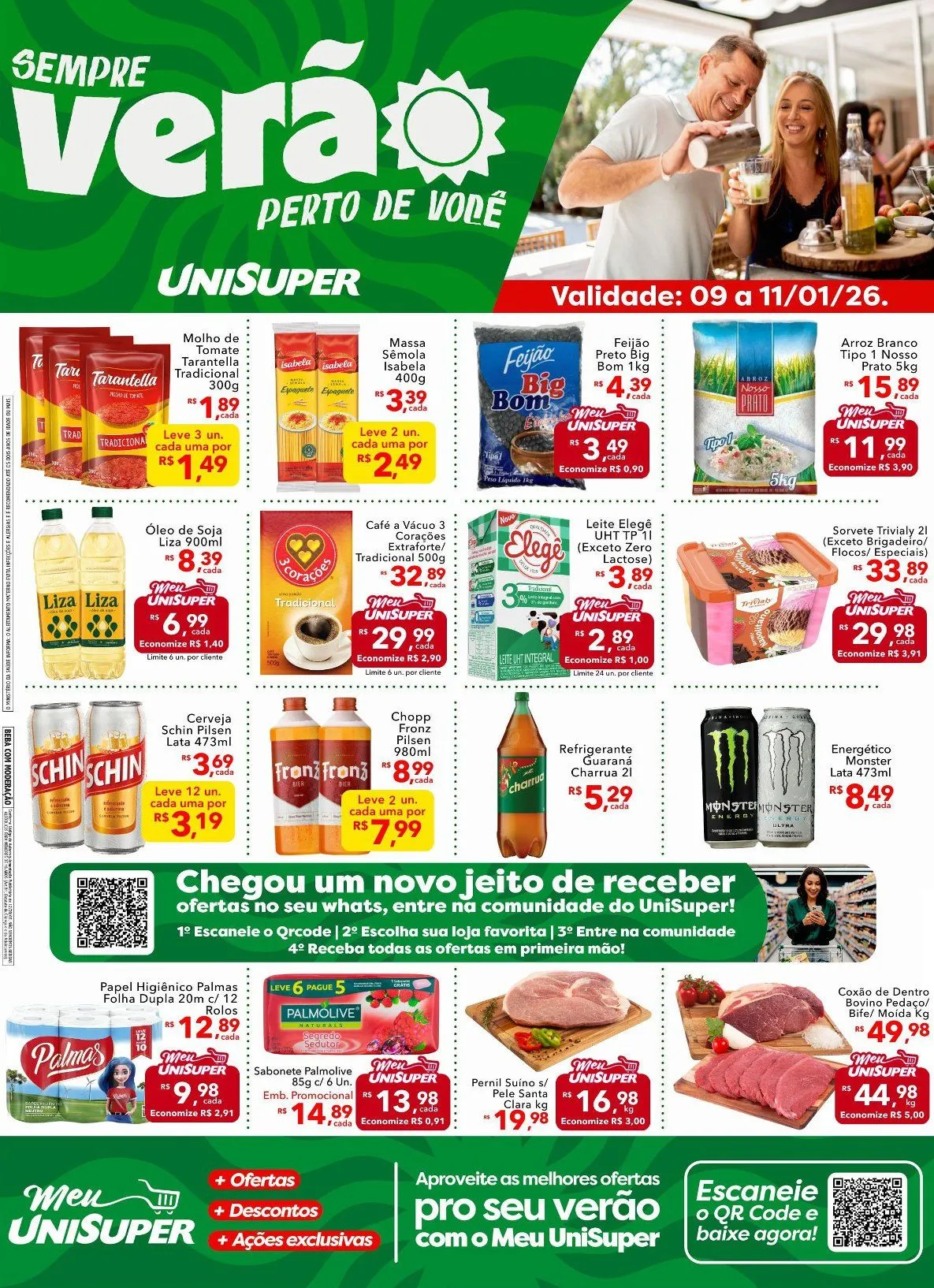 Encarte de Folhetos UniSuper  9 de janeiro até 11 de janeiro 2026 - Pagina 1