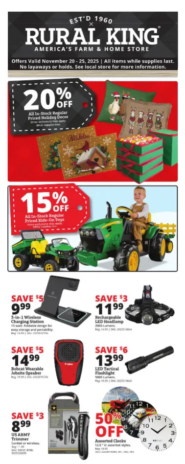 Weekly ad Rural King Sales from November 20 to November 25 2025 - Page