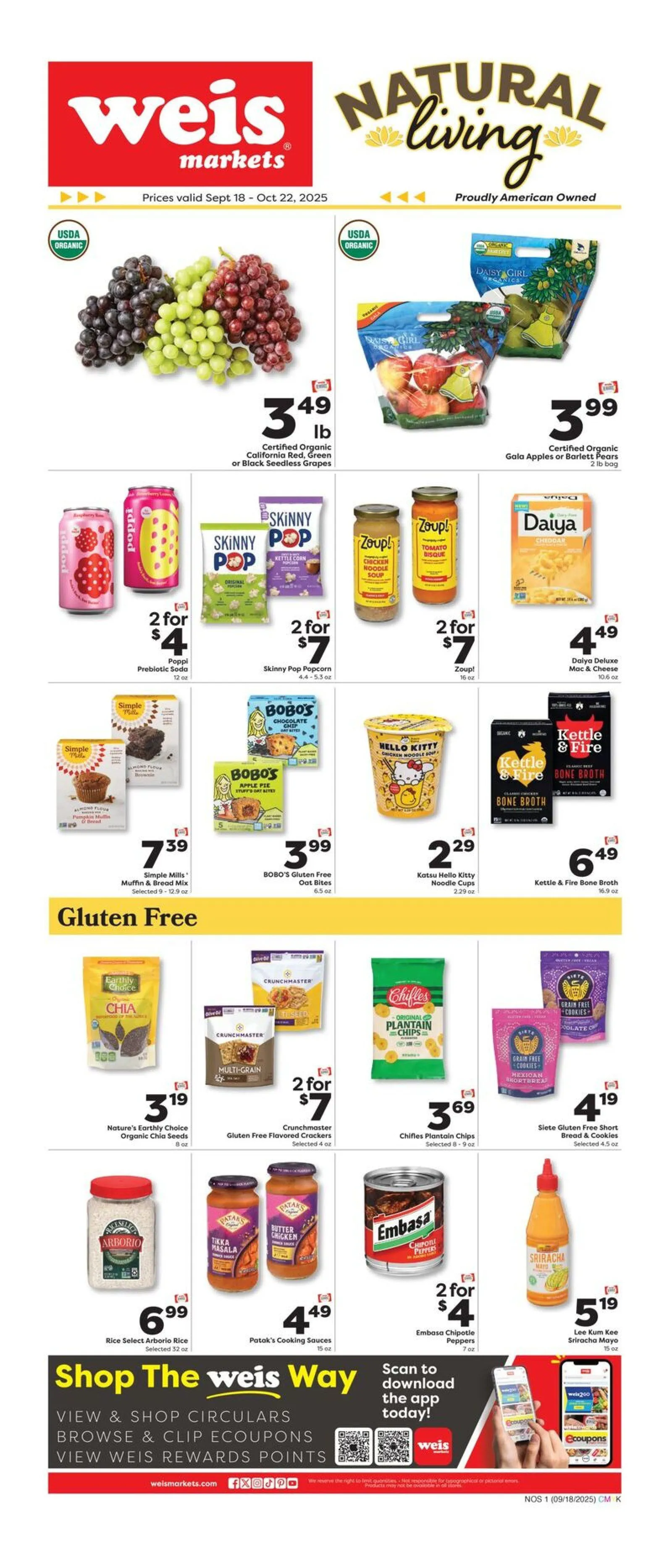 Weekly ad Weis Sales from September 18 to September 24 2025 - Page 1