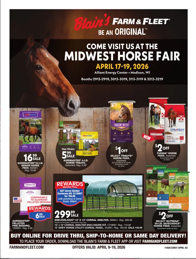 Weekly ad  Blain's Farm & Fleet Sales from April 9 to April 19 2026 - Page 1