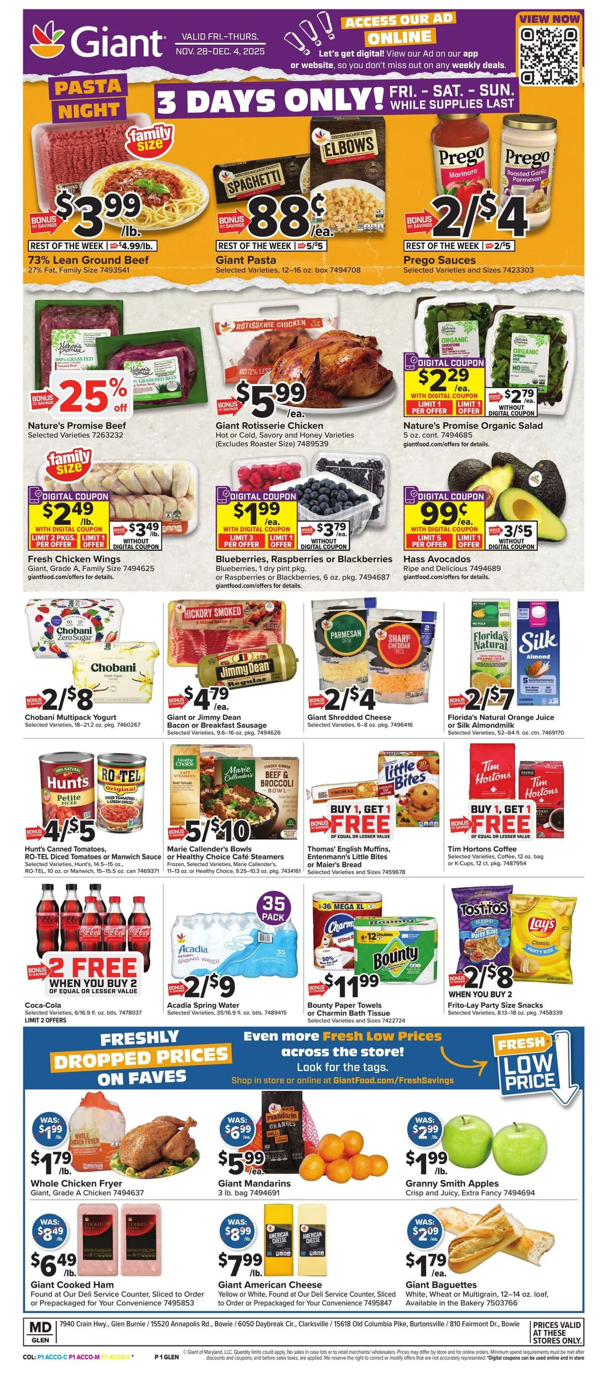 Weekly ad Giant Food Sales from November 28 to December 4 2025 - Page