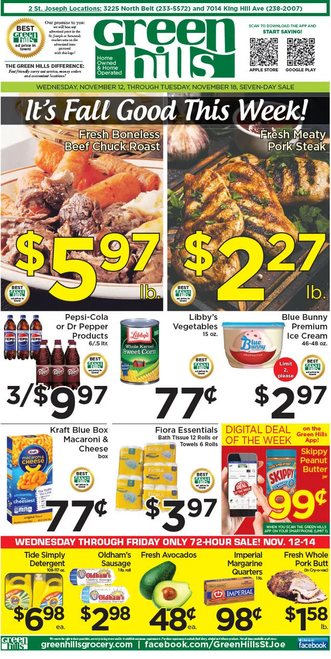 Weekly ad Green Hills Grocery Sales from November 12 to November 18 2025 - Page 1