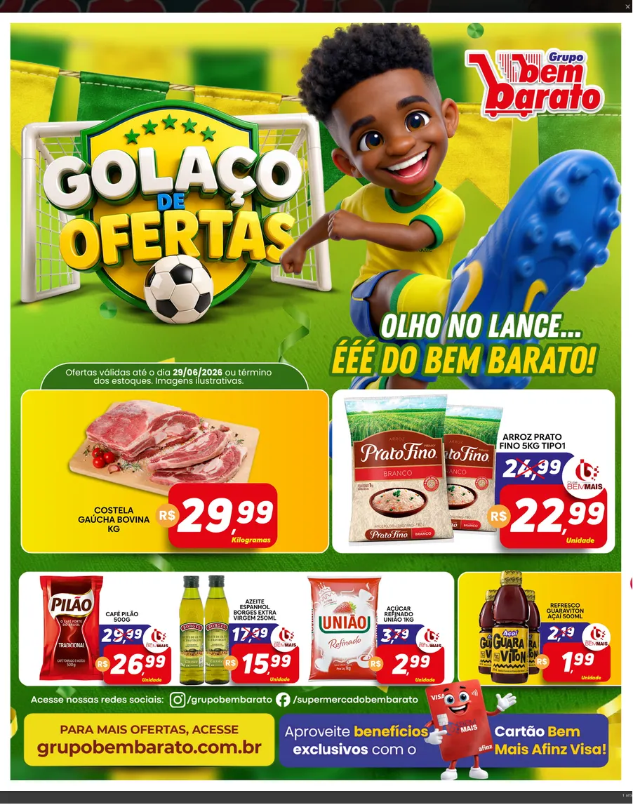 Encarte de Folhetos Bem Barato 23 de junho até 29 de junho 2026 - Pagina 1