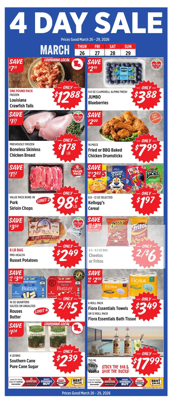 Weekly ad Rouses Markets Sales from March 26 to April 1 2026 - Page 1