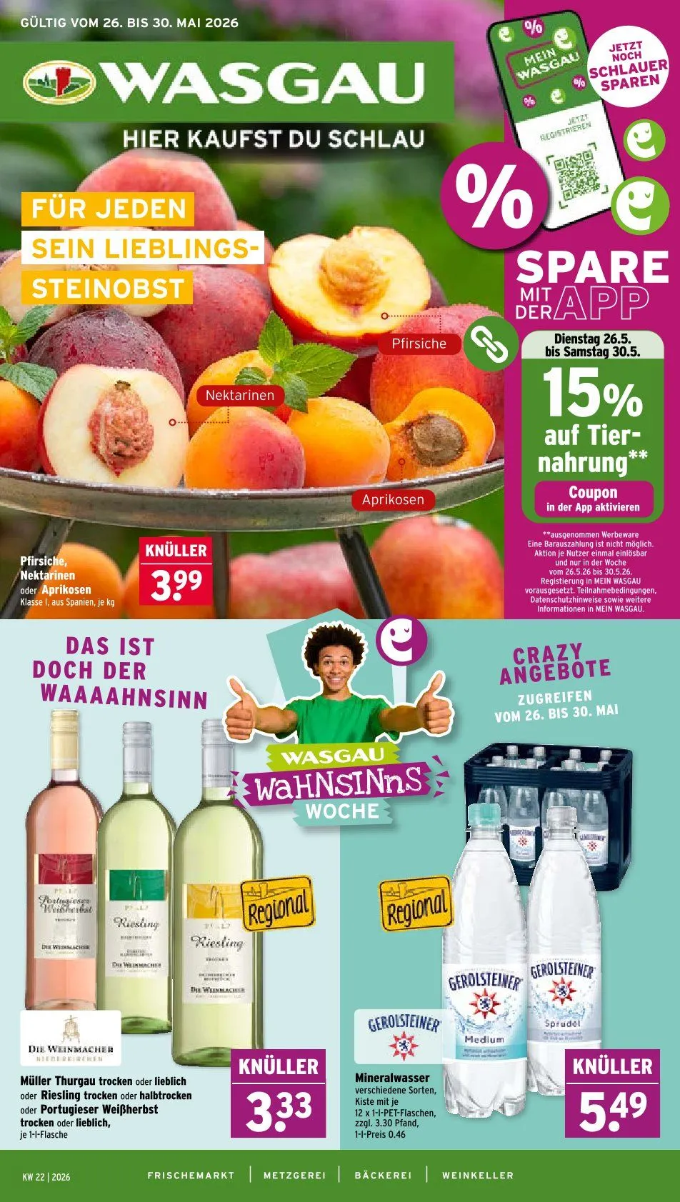 Wasgau Angebote von 26. Mai bis 30. Mai 2026 - Prospekt seite 