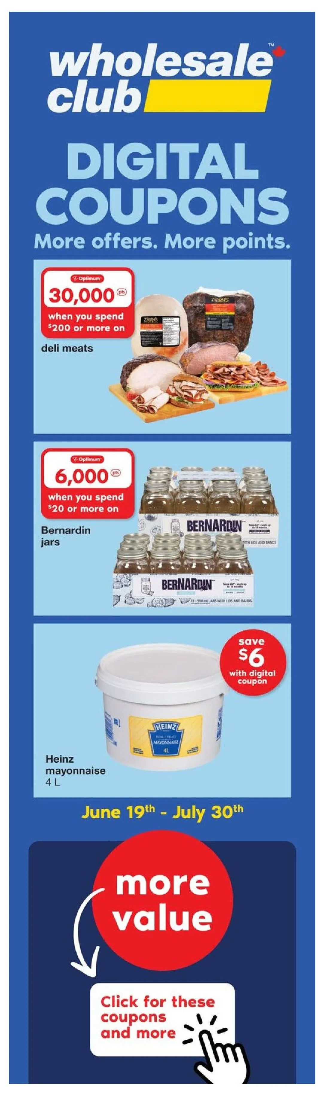 Wholesale Club lSales from June 19 to July 11 2025 - flyer page 