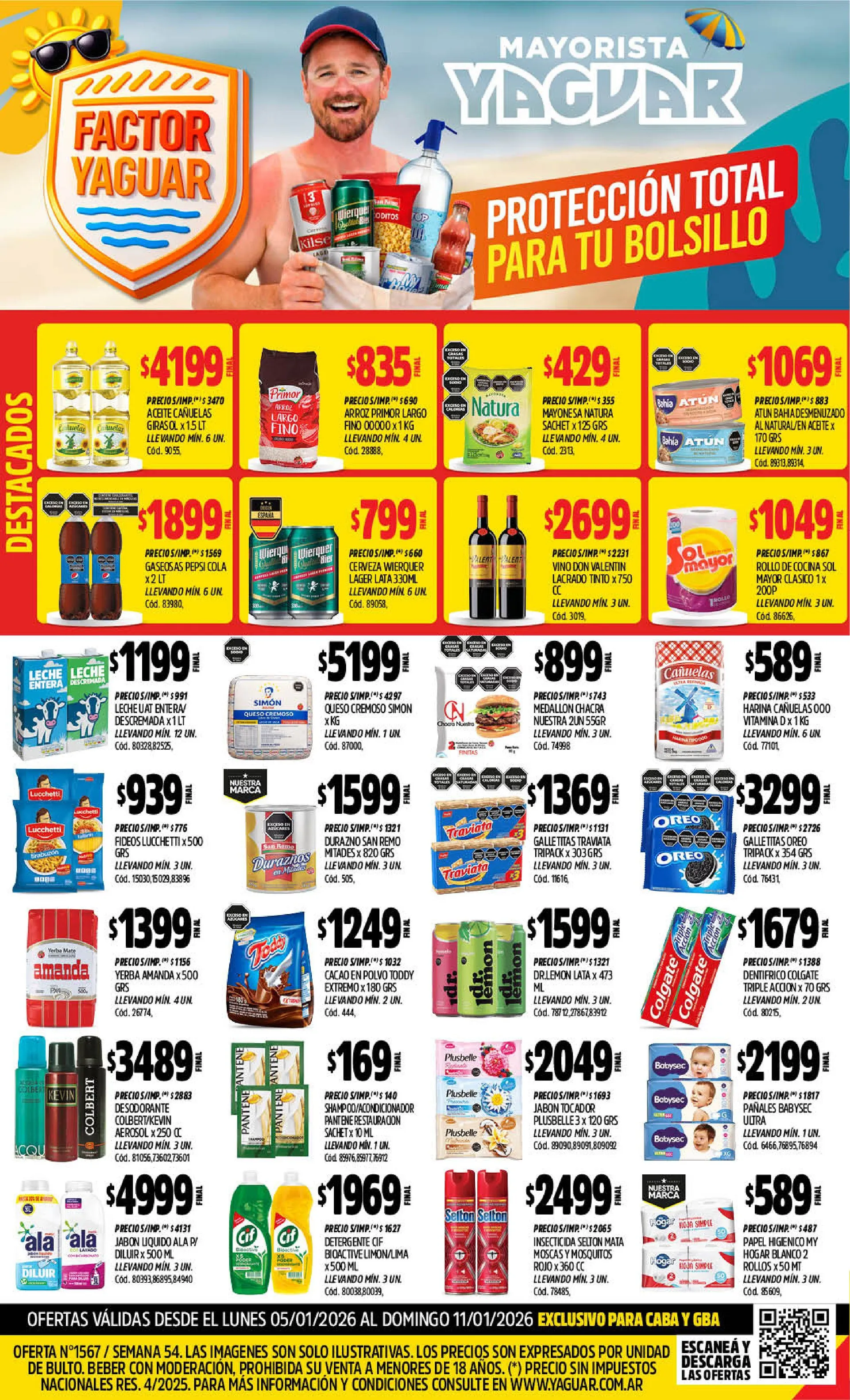 Ofertas de  Ofertas Yaguar 5 de enero al 11 de enero 2026 - Página 1 del catálogo