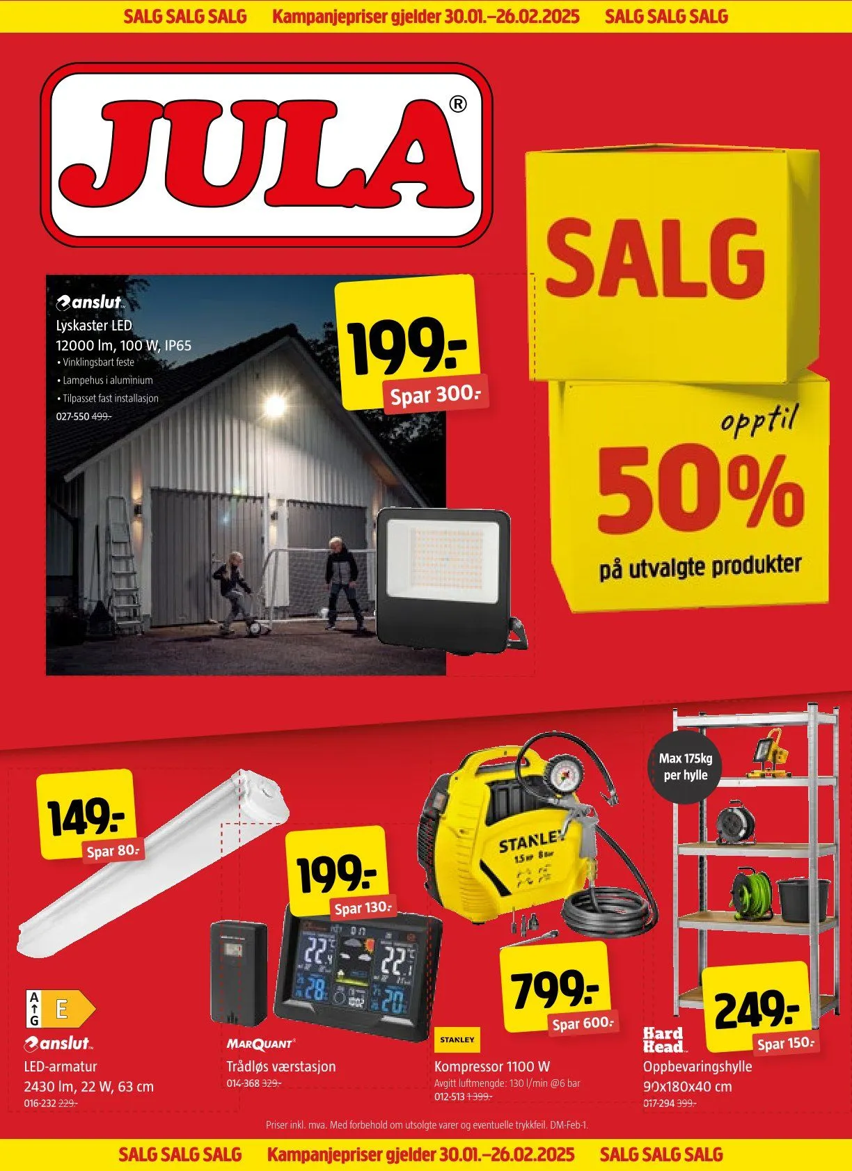 Jula Tilbud fra 31. januar til 26. februar 2025 - kundeavisside 1