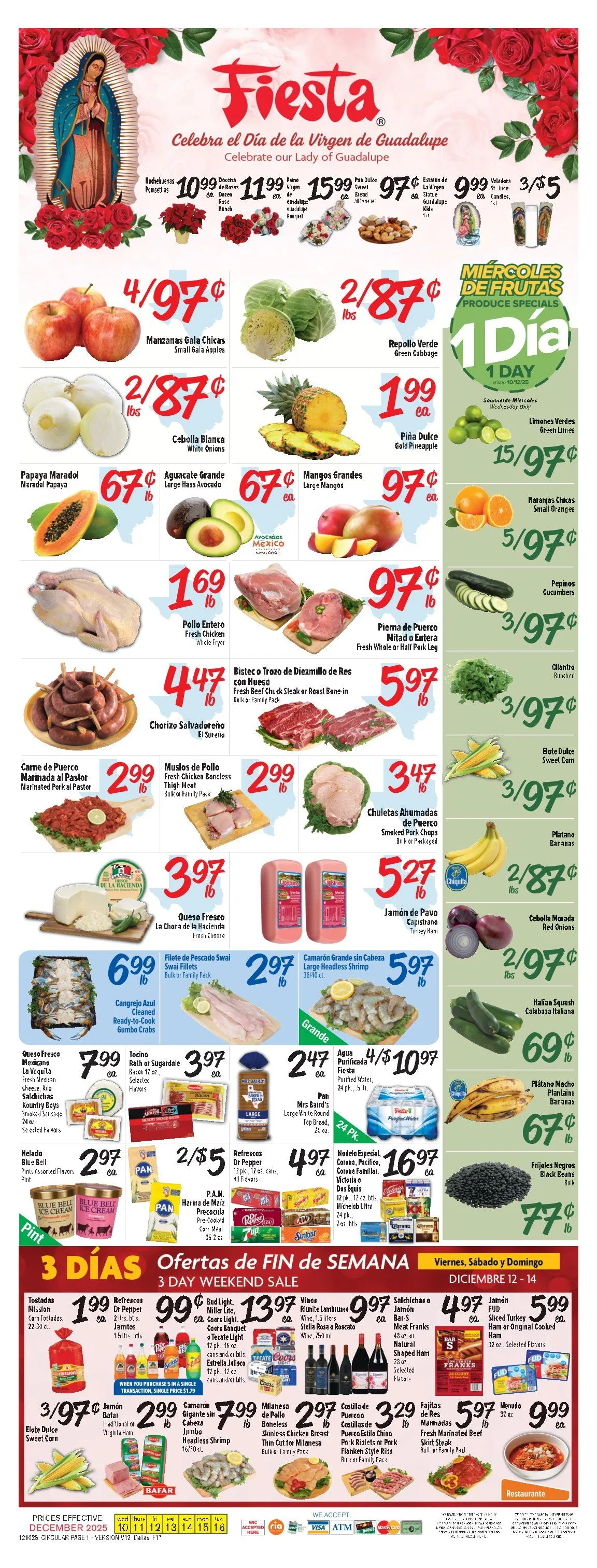 Weekly ad Fiesta Mart Sales from December 10 to December 16 2025 - Page 1