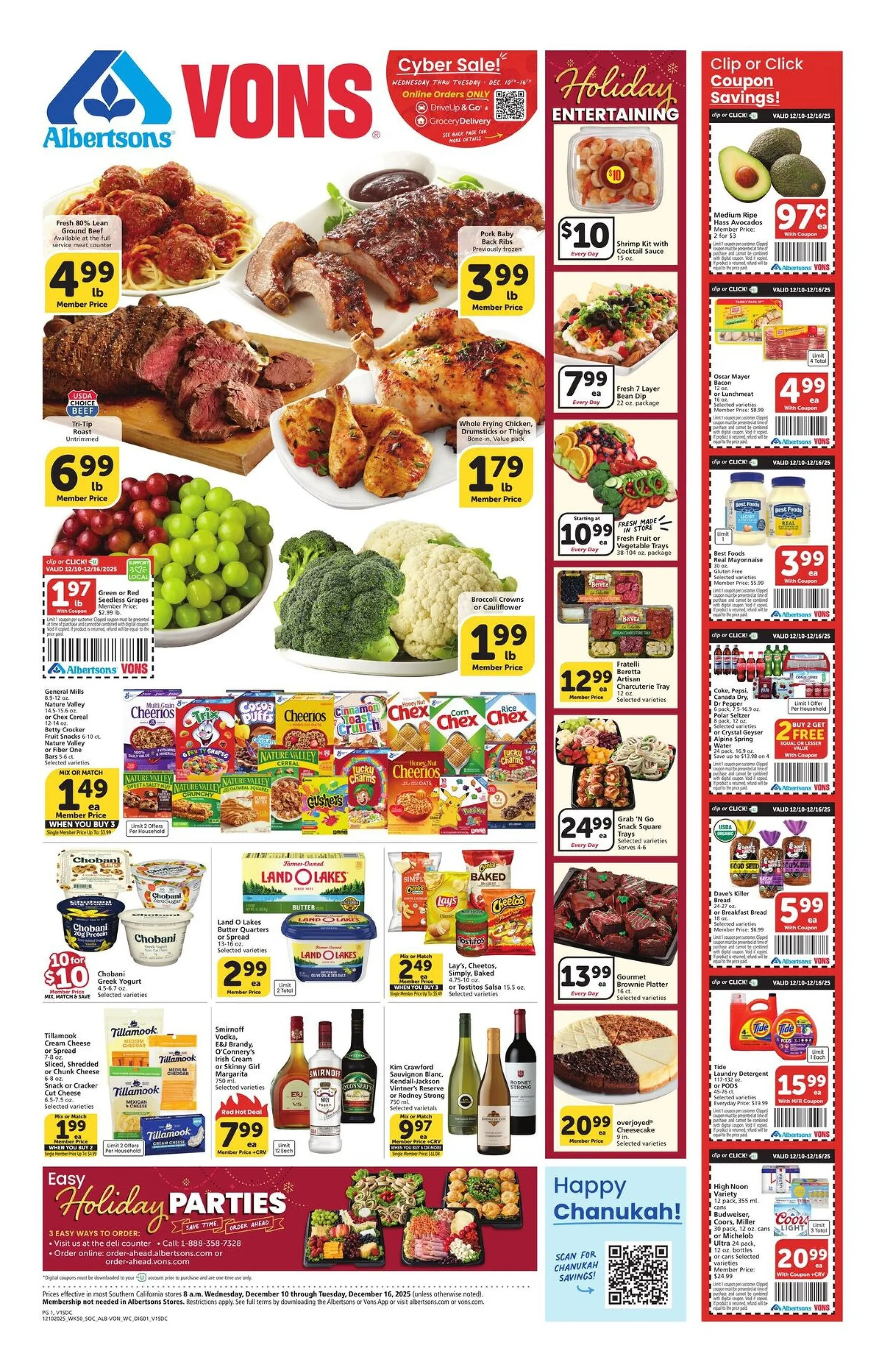 Weekly ad Vons Sales from December 10 to December 16 2025 - Page 1