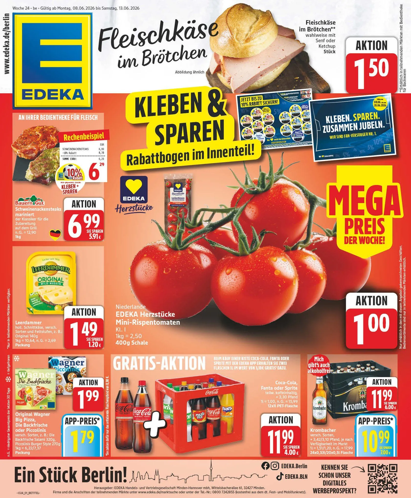 Edeka Angebote von 8. Juni bis 13. Juni 2026 - Prospekt seite 1