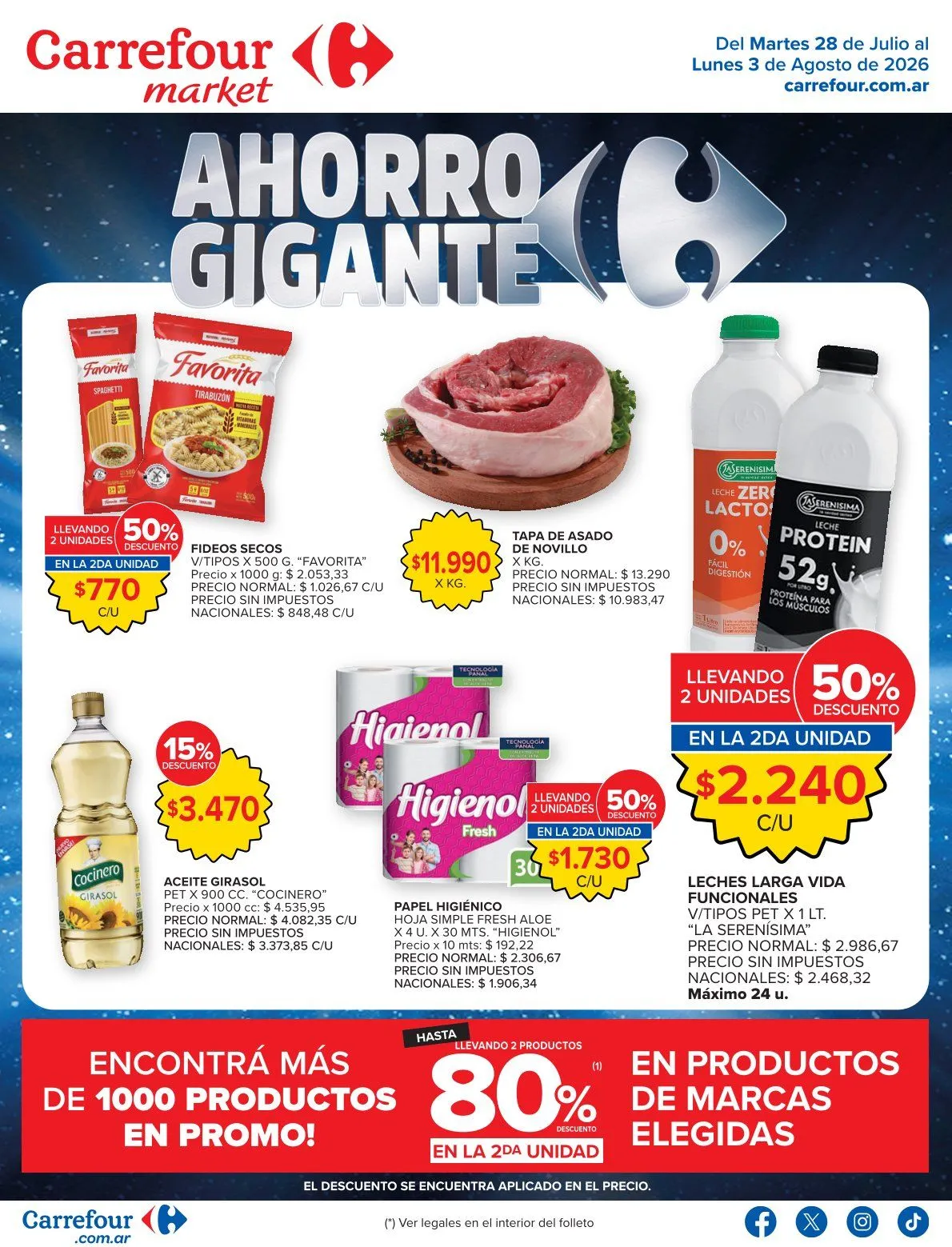 Ofertas de Carrefour Market 28 de julio al 3 de agosto 2026 - Página del catálogo