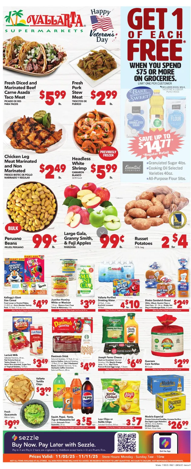 Weekly ad Vallarta  Sales from November 5 to November 12 2025 - Page 1