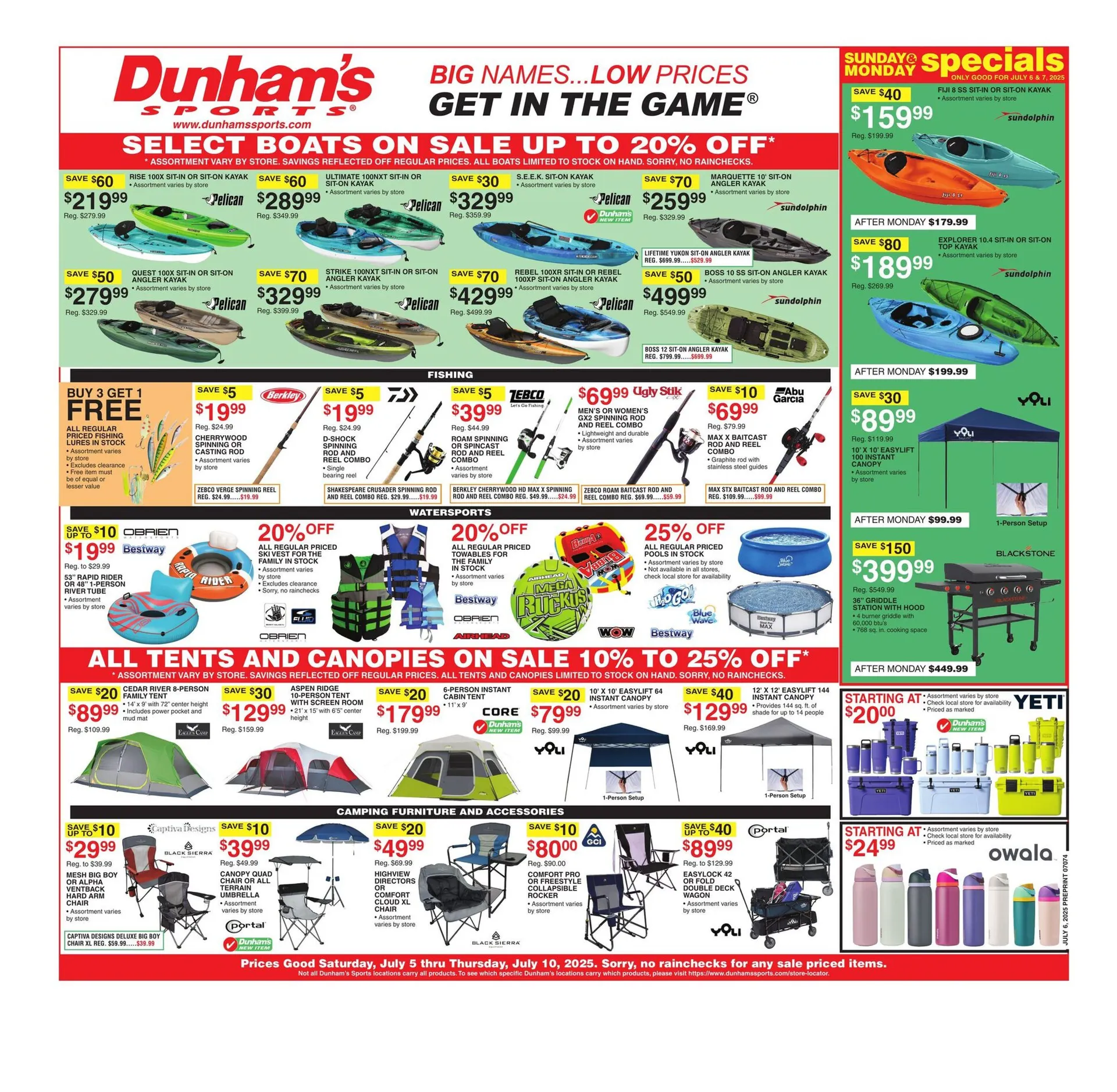 Weekly ad Dunham's Sports weekly from July 5 to July 10 2025 - Page 1