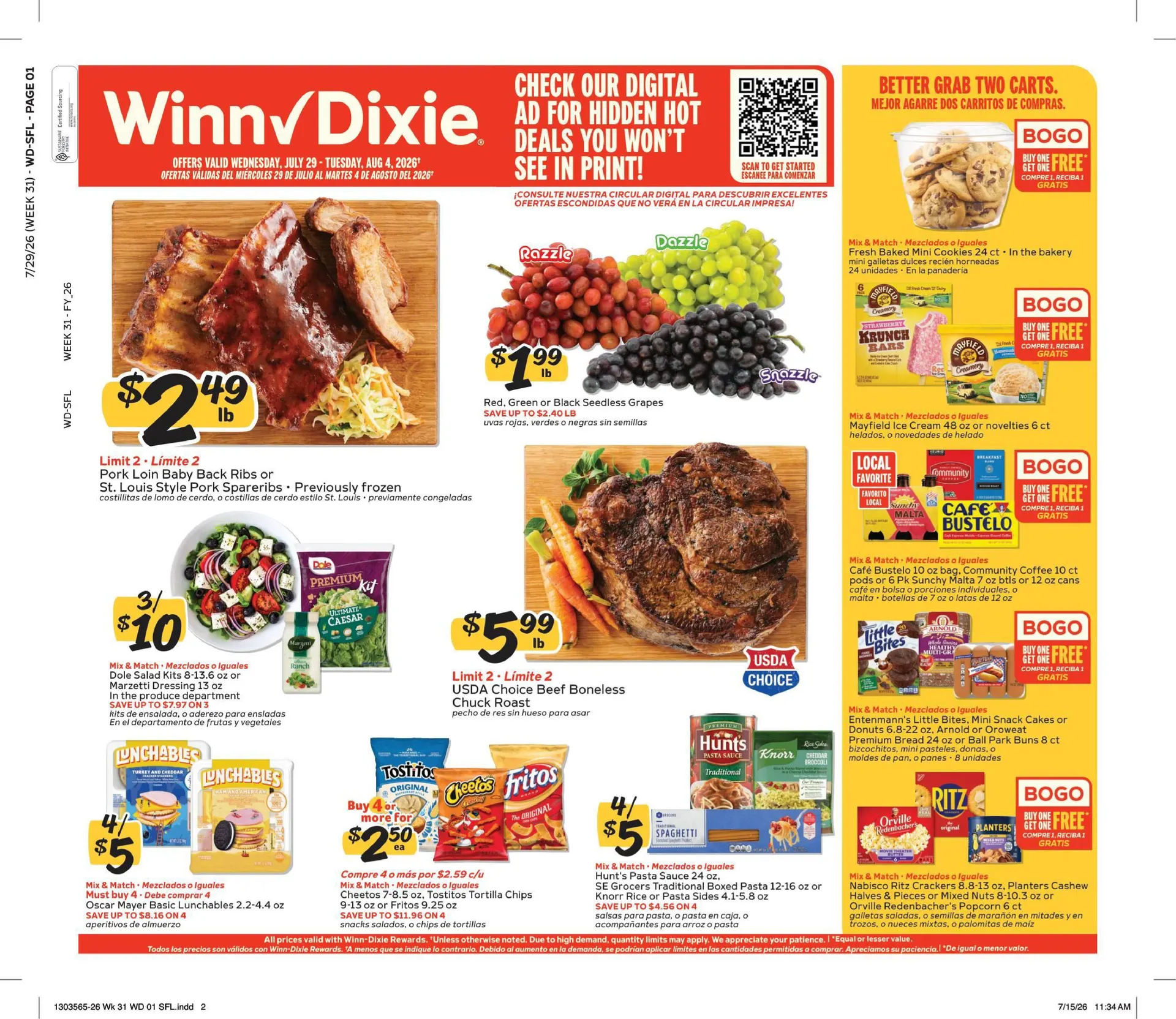 Weekly ad Winn Dixie Sales from July 29 to August 4 2026 - Page 1