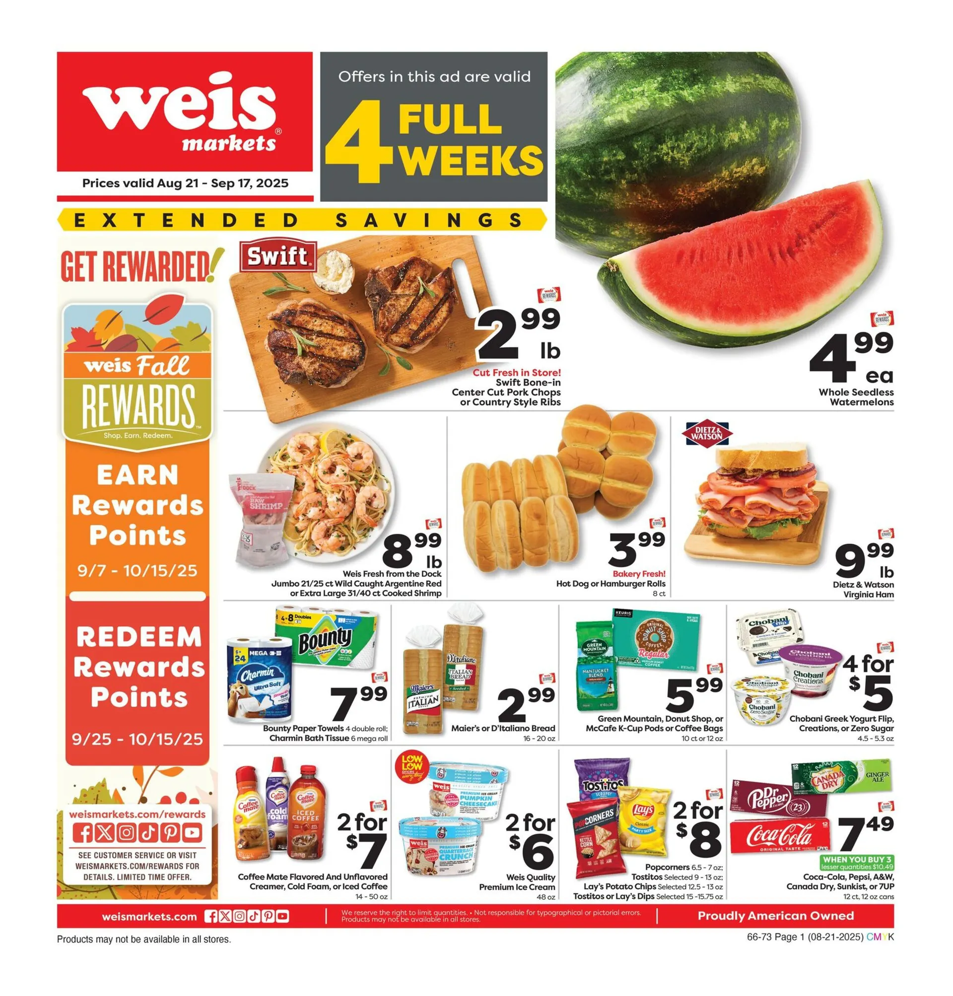 Weekly ad Weis Sales from August 21 to September 17 2025 - Page