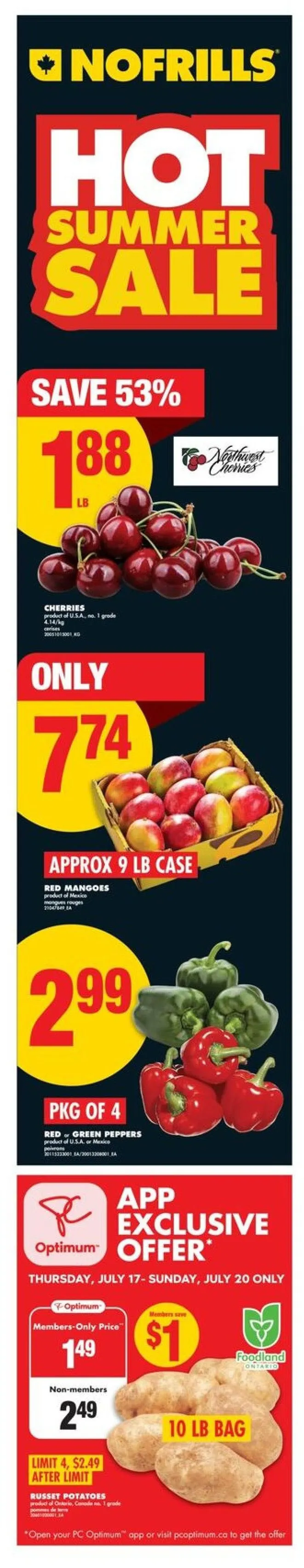 No Frills lSales from July 17 to July 23 2025 - flyer page 1