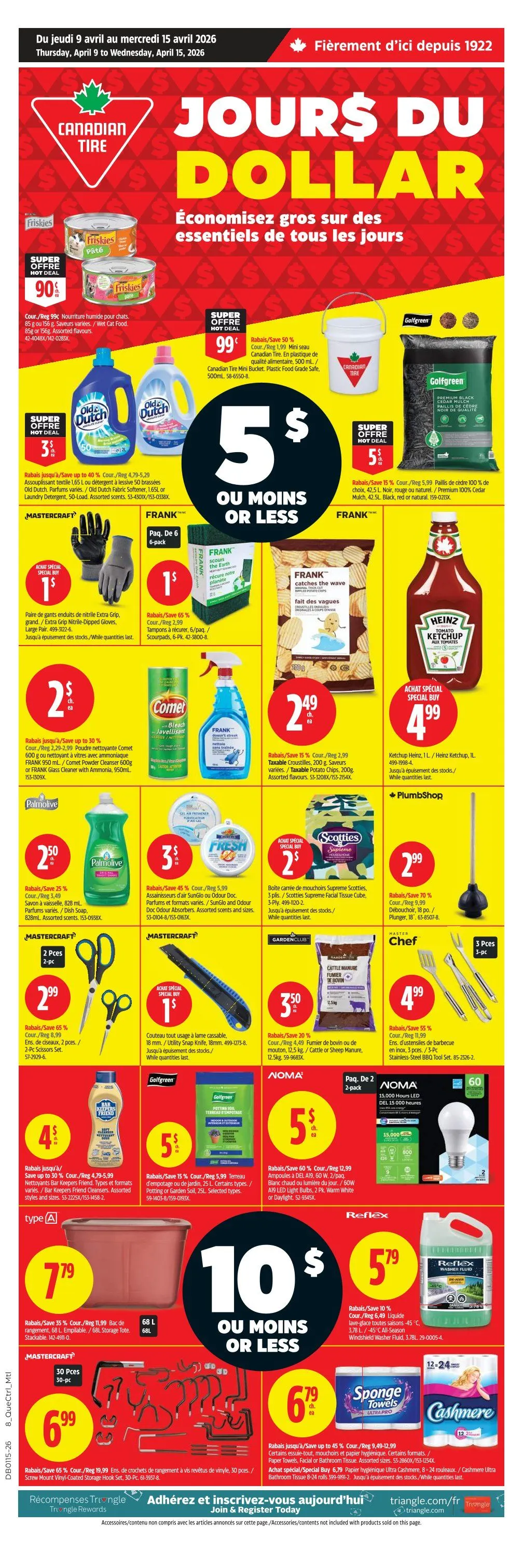 Canadian Tire Sales from April 9 to April 15 2026 - flyer page 1