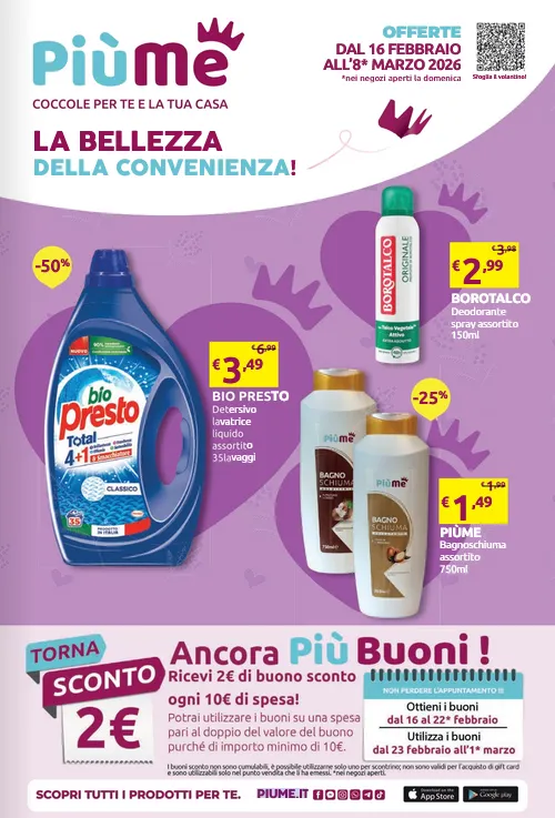 Volantini Più Me da 16 febbraio a 8 marzo di 2026 - Pagina del volantino 1