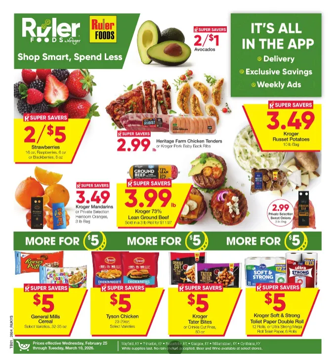 Weekly ad Ruler Foods Sales from February 25 to March 10 2026 - Page 1