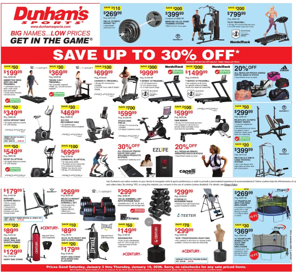 Dunham's Sports Sales - January 3 January 15 2026