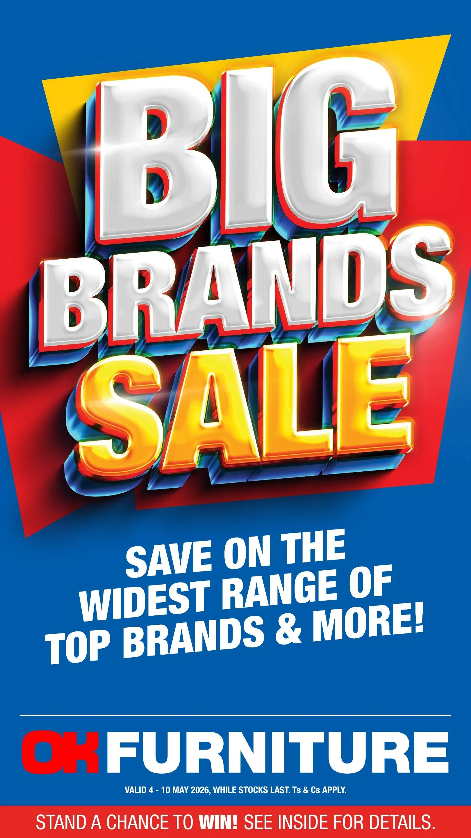 OK Furniture Sales from 4 May to 10 May 2026 - Catalogue Page 1