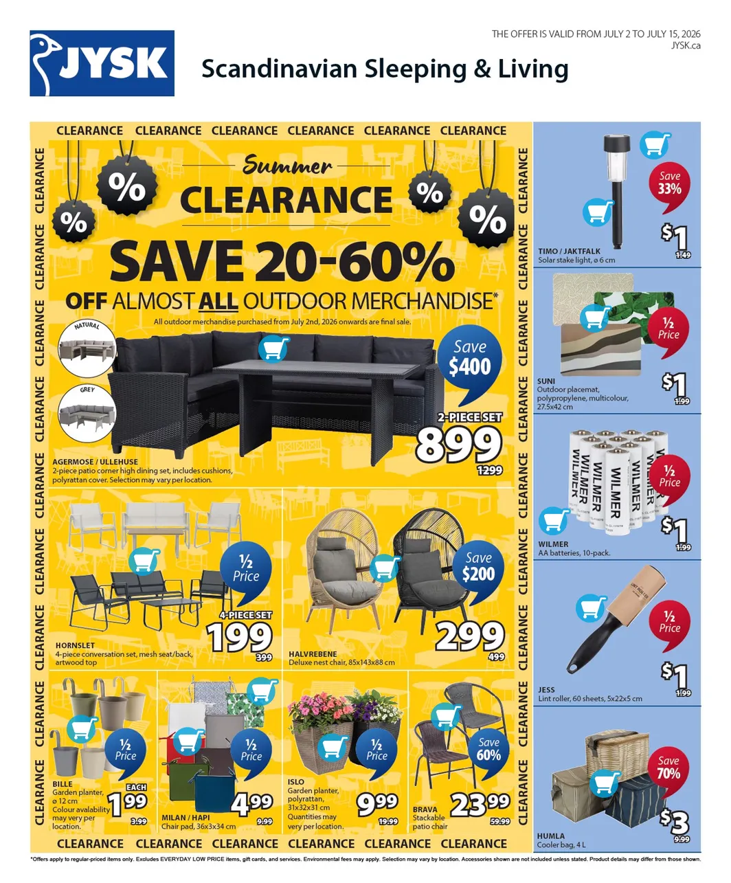 JYSK Sales from July 2 to July 8 2026 - flyer page