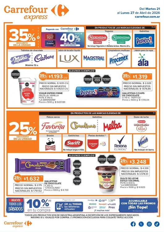 Ofertas de  Carrefour Express Ofertas 21 de abril al 27 de abril 2026 - Página 1 del catálogo