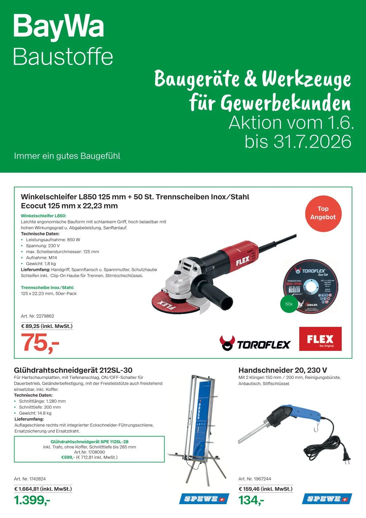 BayWa Angebote von 1. Juli bis 31. Juli 2026 - Prospekt seite 1