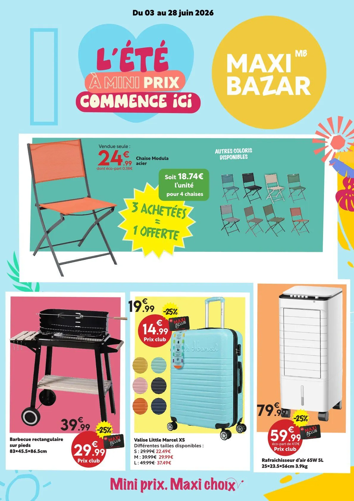 Maxi Bazar Catalogue du 3 juin au 28 juin 2026 - Catalogue page 1