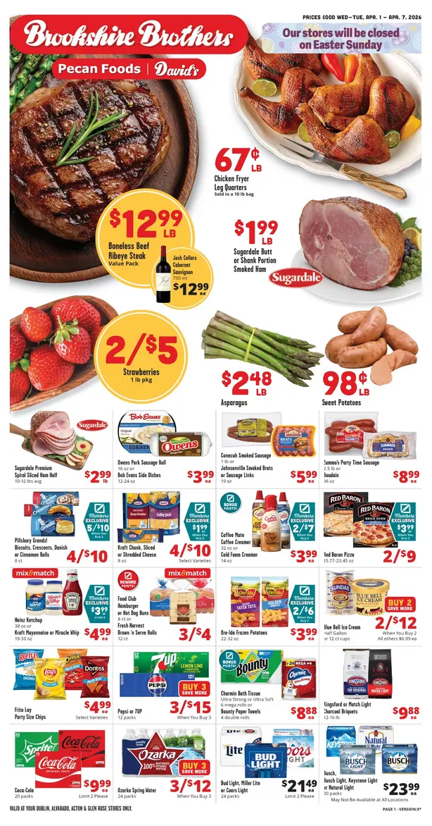 Weekly ad Brookshire Brothers Sales from April 1 to April 7 2026 - Page 