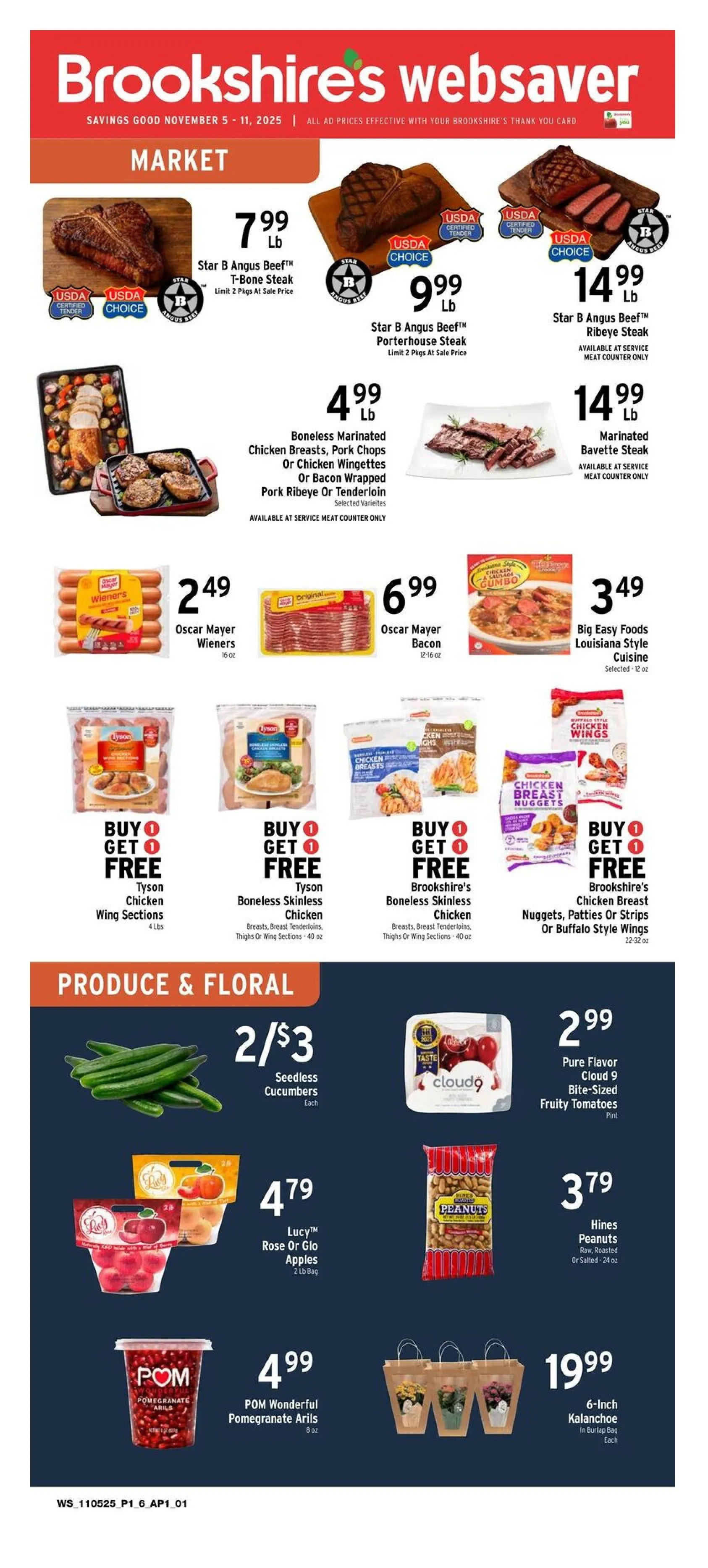 Weekly ad Brookshires Sales from November 5 to November 11 2025 - Page 1