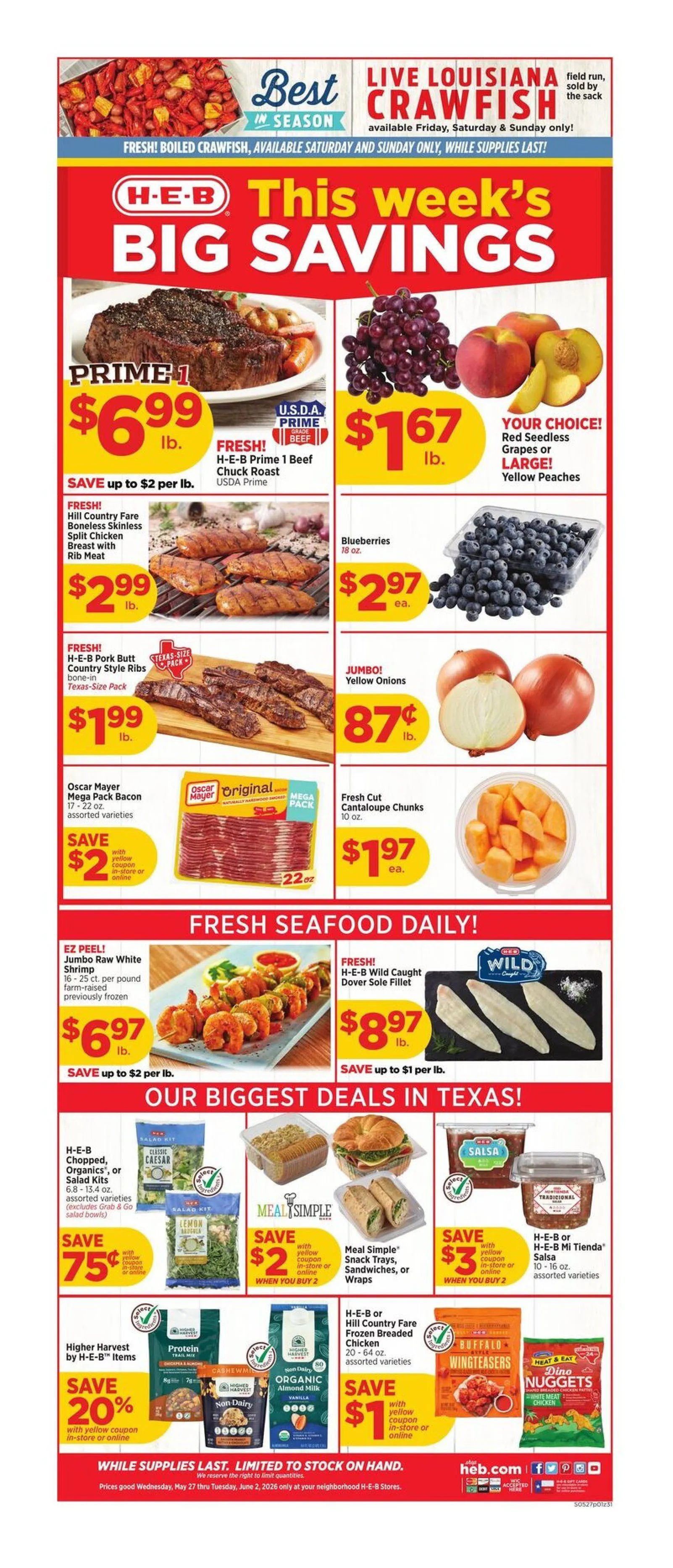 Weekly ad  H-E-B Sales from May 27 to June 2 2026 - Page 1