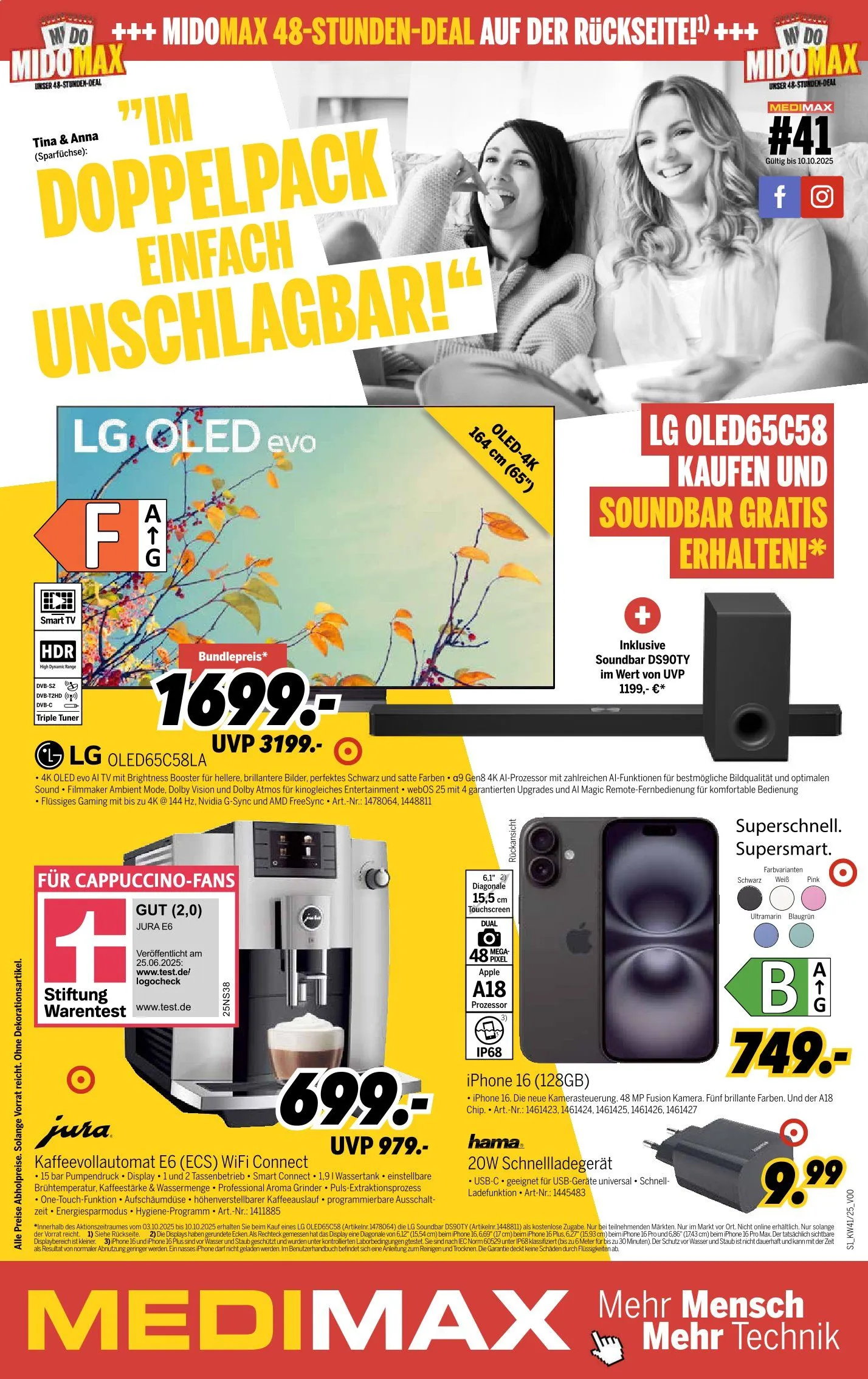 MEDIMAX Prospekte von 3. Oktober bis 9. Oktober 2025 - Prospekt seite 1