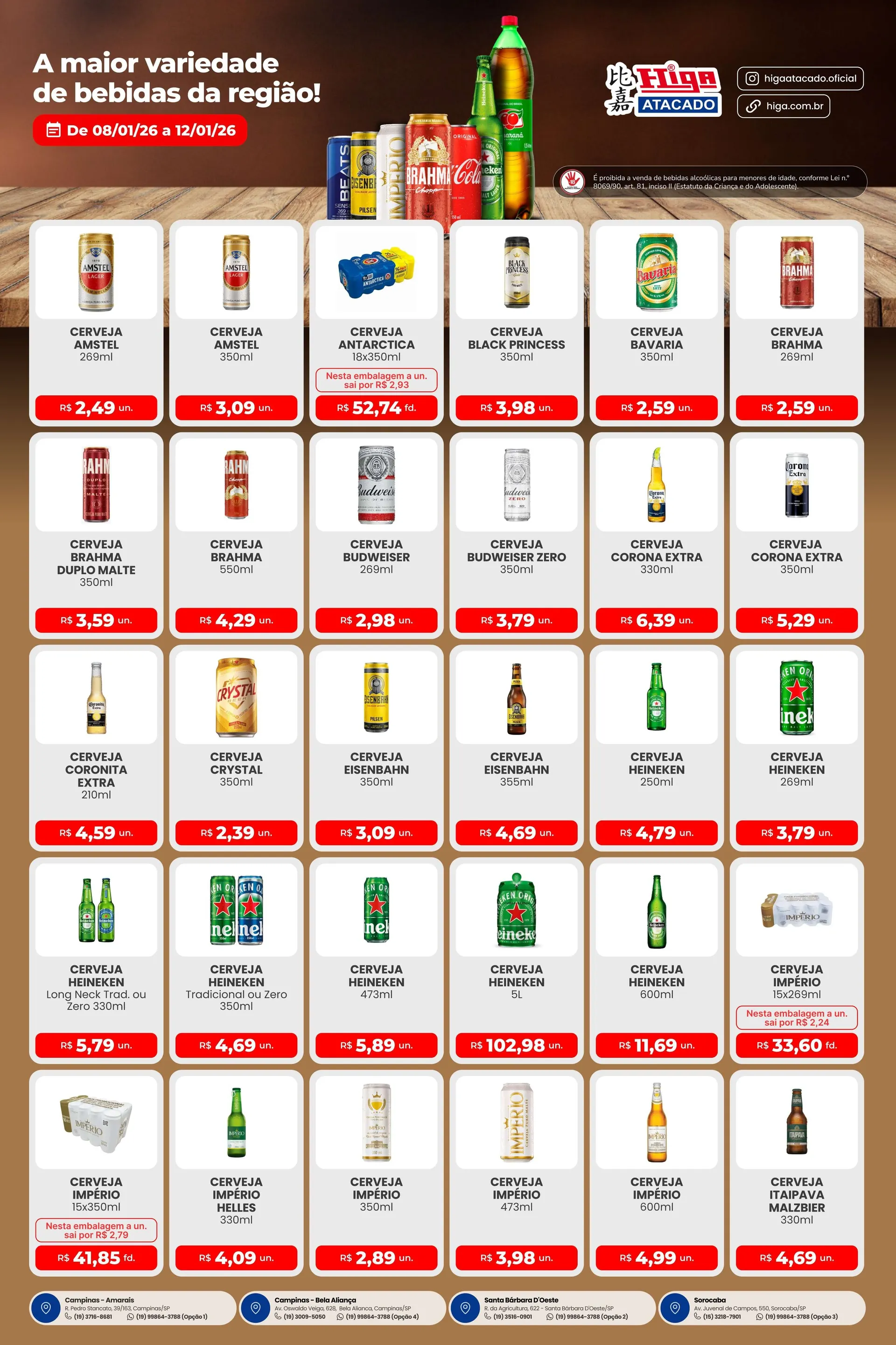 Encarte de Folhetos Higa Atacado 8 de janeiro até 12 de janeiro 2026 - Pagina 1