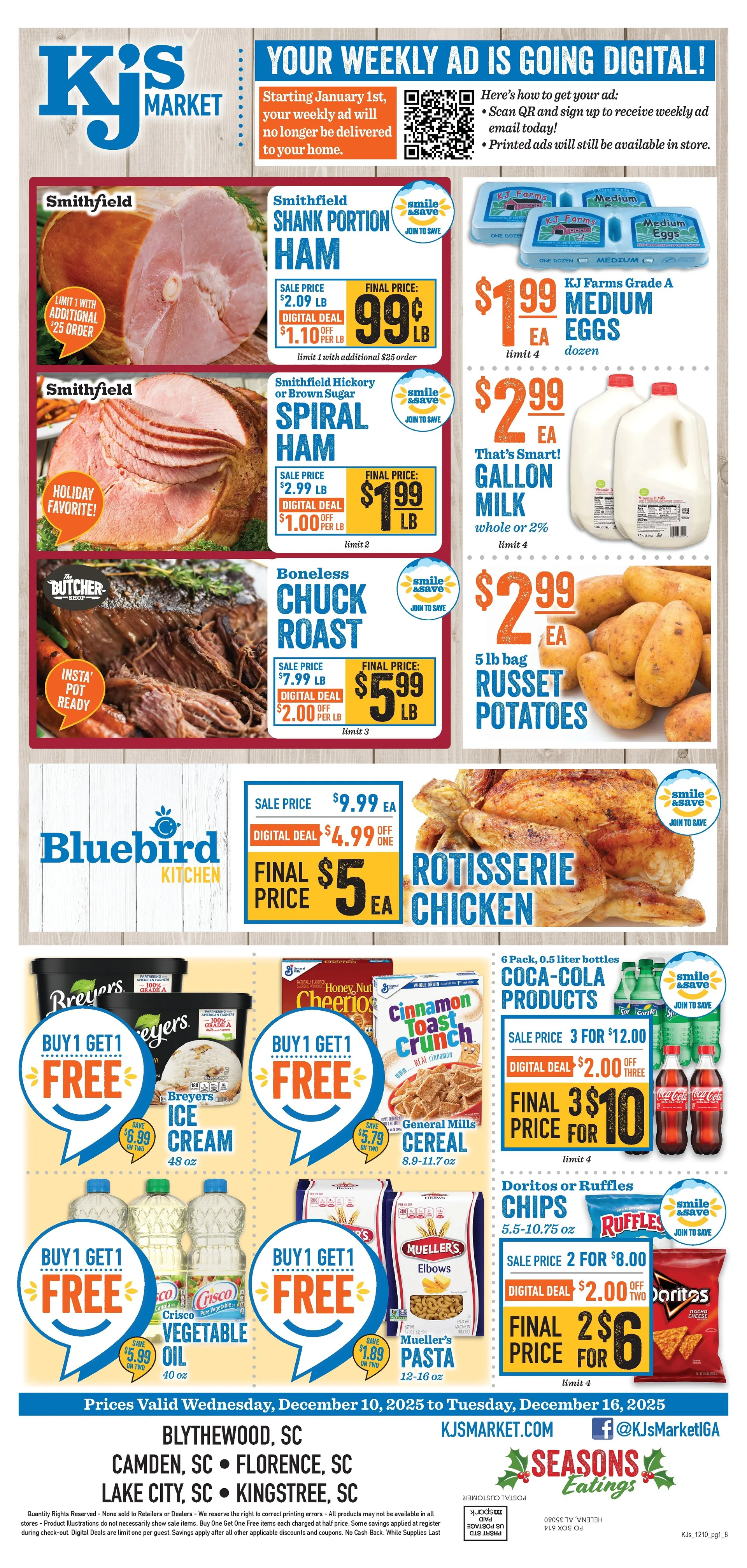 Weekly ad KJ´s Market Sales from December 10 to December 16 2025 - Page 1