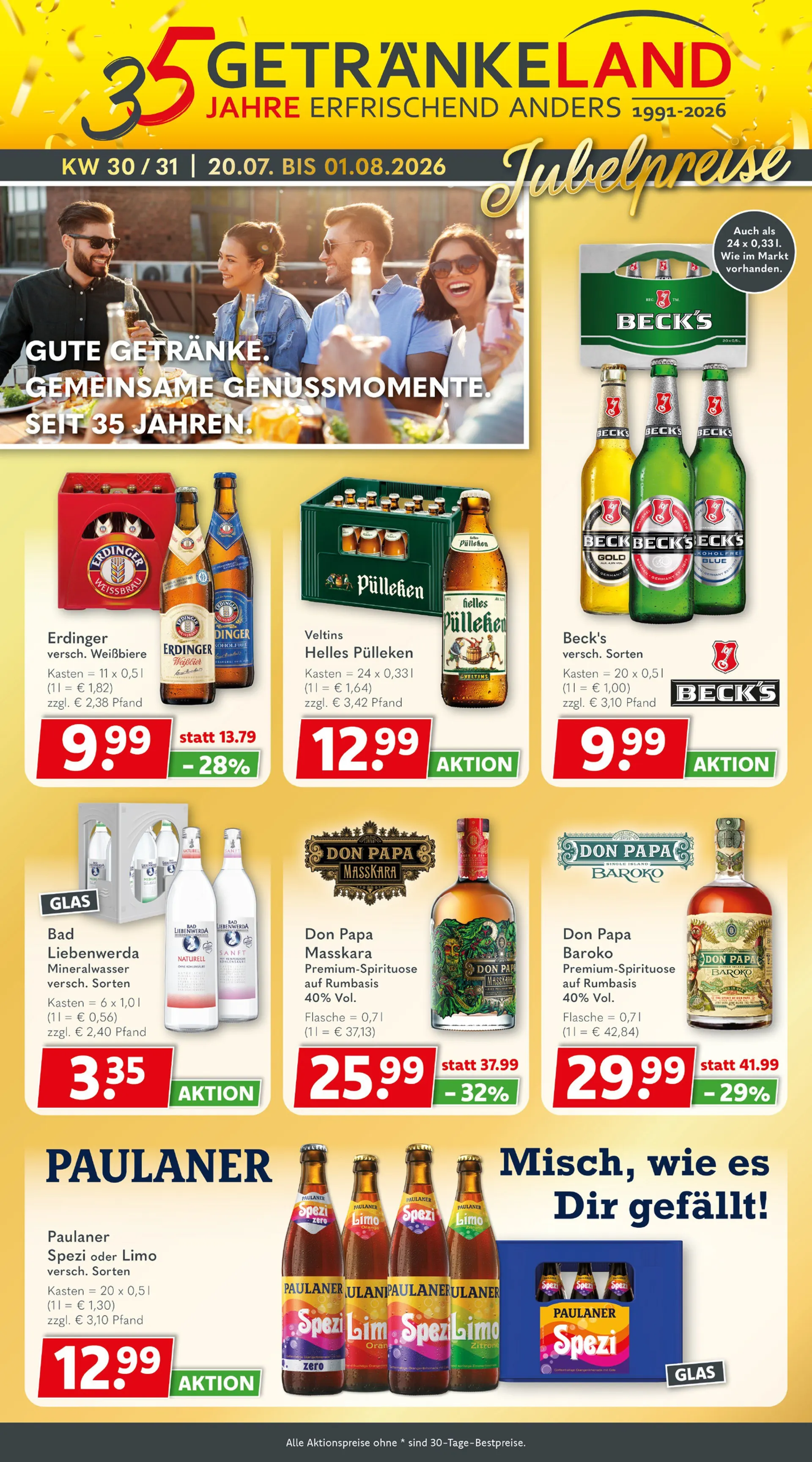 GetrÀnkeland Prospekte von 20. Juli bis 1. August 2026 - Prospekt seite
