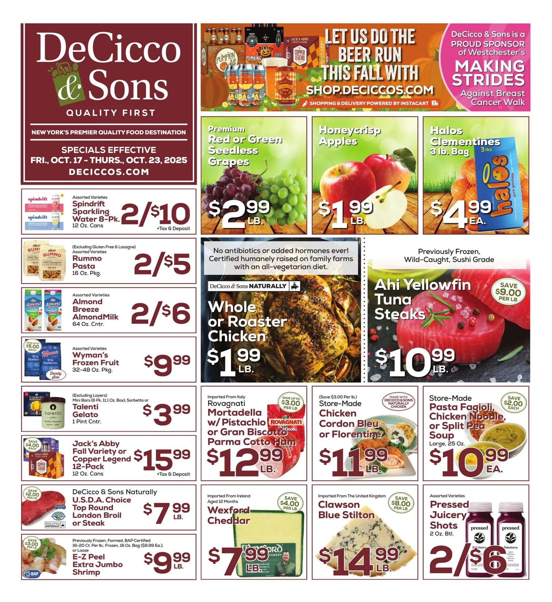 Weekly ad DeCicco & Sons Sales from October 17 to October 23 2025 - Page 1