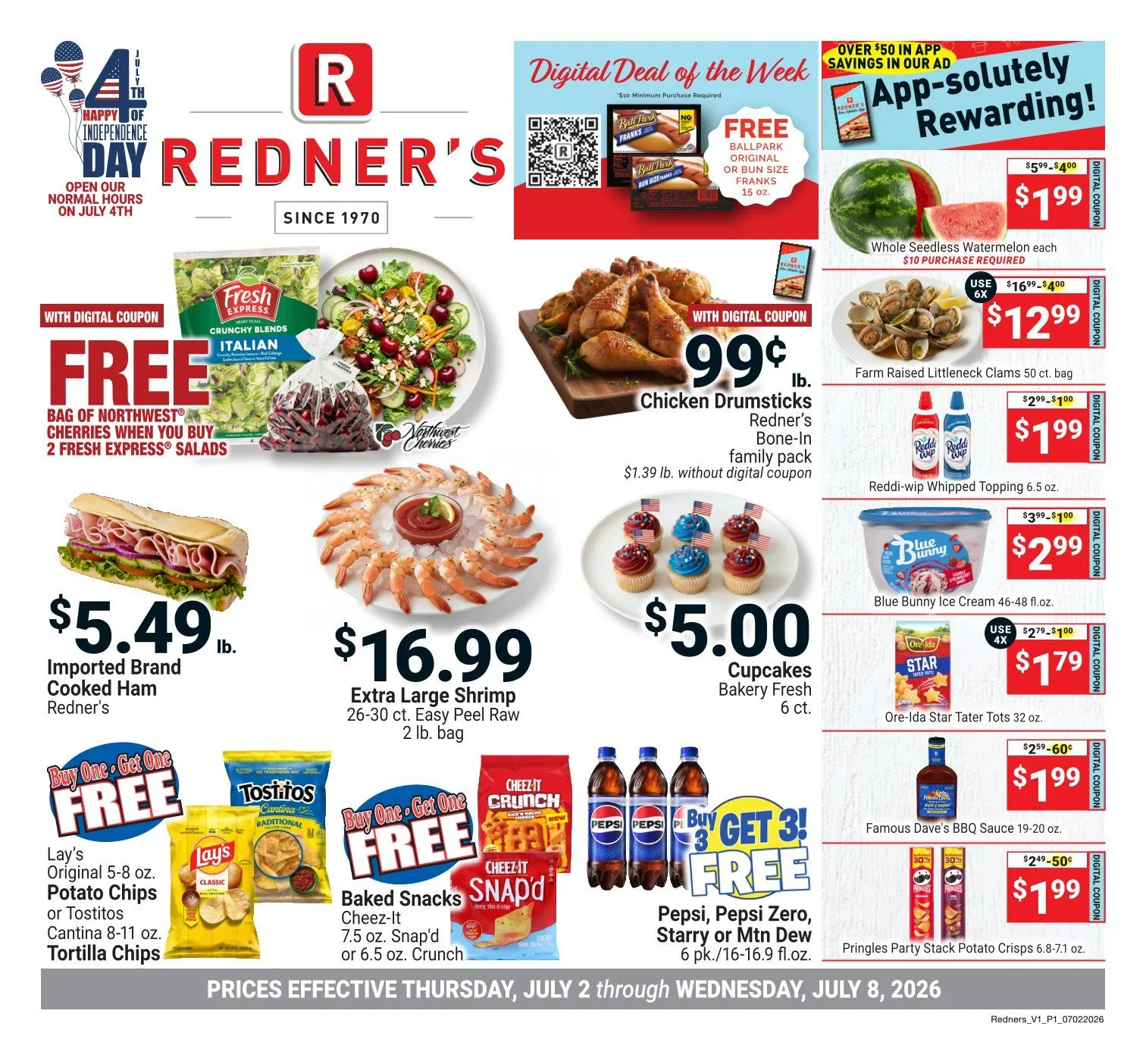 Weekly ad Redner's Market Sales from July 2 to July 8 2026 - Page 1