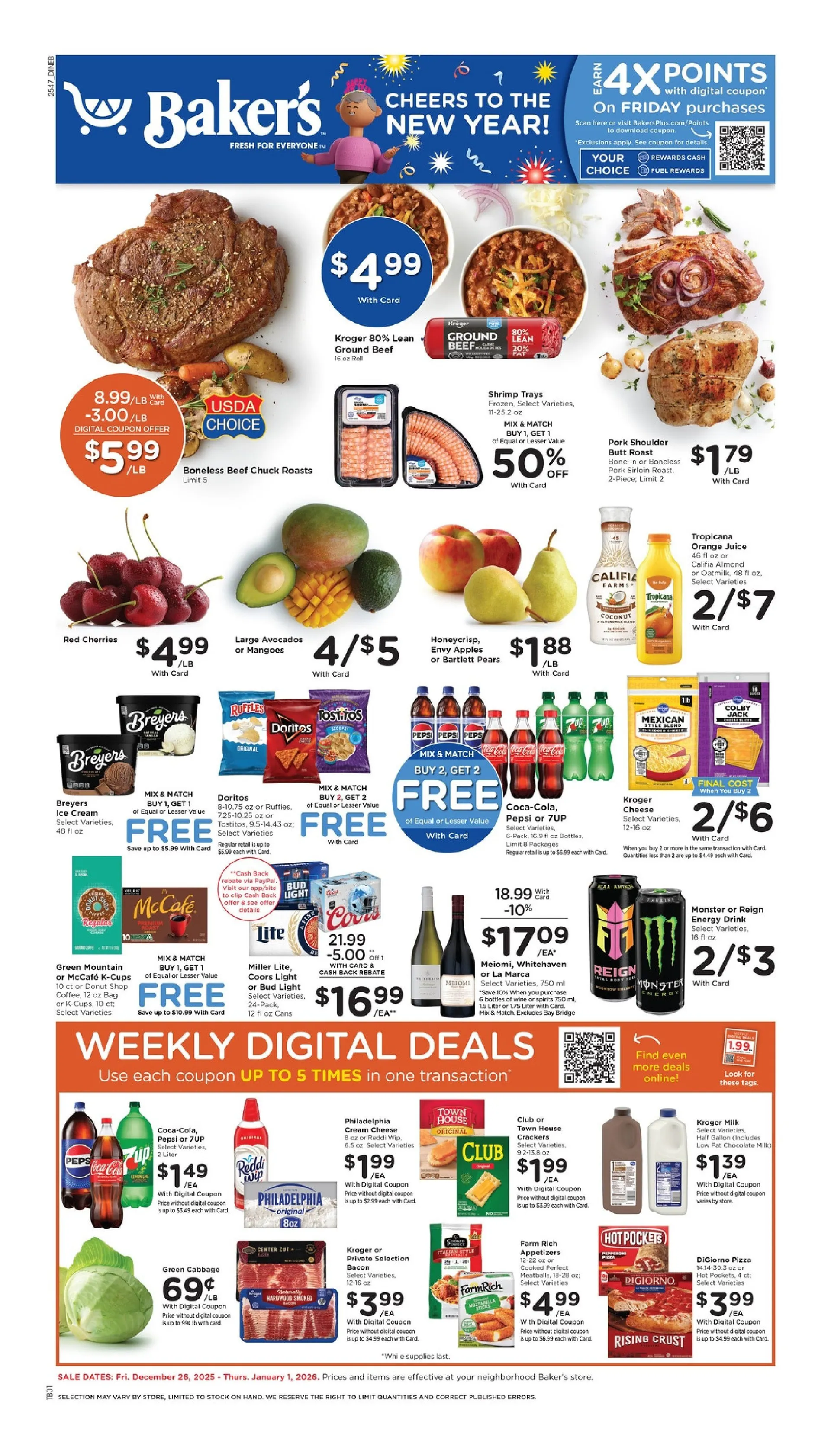 Weekly ad Baker's Sales from December 26 to January 1 2026 - Page 1