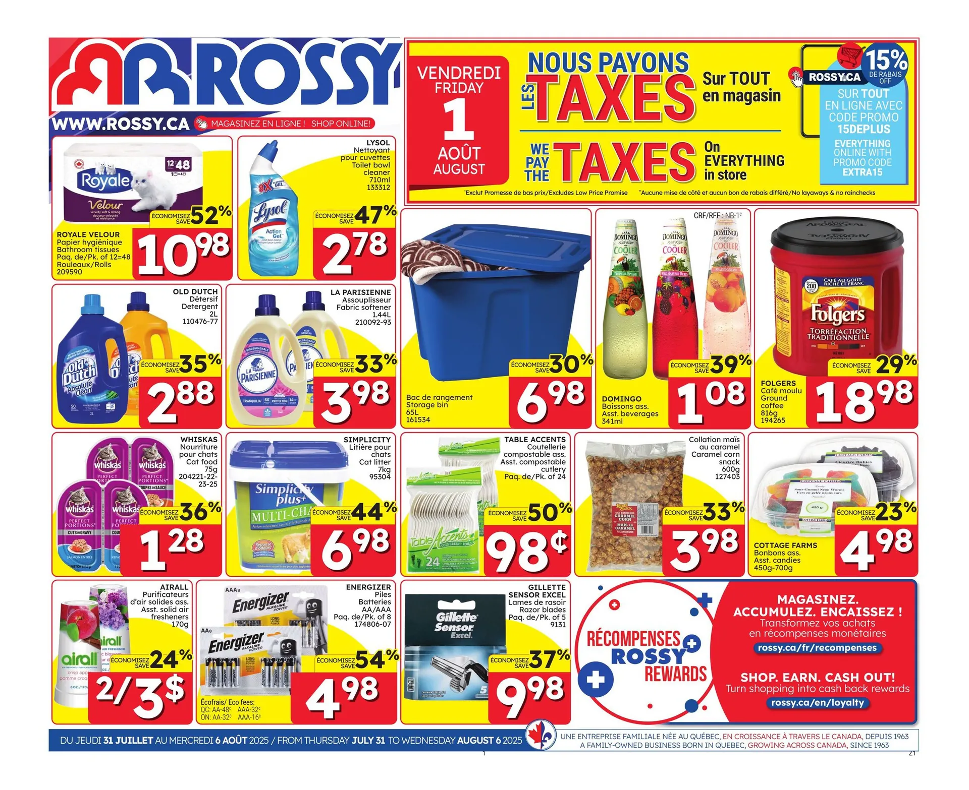 Rossy flyers from July 31 to August 6 2025 - flyer page 1